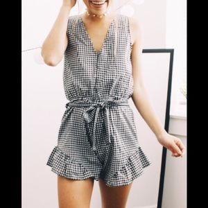 Black and white romper